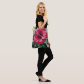 Tote Bag Fleur d'hibiscus pixelisée colorée  (Sur le modèle)