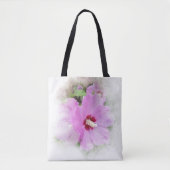 Tote Bag Fleur d'Hibiscus Rose (Devant)