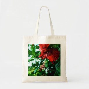 Tote Bag Fleur d'Hibiscus rouge