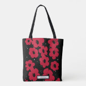 Tote Bag Fleur d'hibiscus rouge inspirée du MCM (Dos)