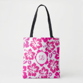 Tote Bag fleur d'hibiscus tropical hawaii rose (Devant)
