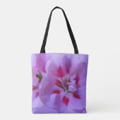 Tote Bag Fleur d'hibiscus violet rose abstrait (Dos)