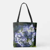 Tote Bag Fleur d'Hydrangée Bleue Lumière (Dos)