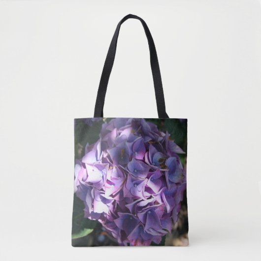 Tote Bag Fleur d'hydrangée violette légère (Devant)