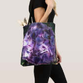 Tote Bag Fleur d'hydrangée violette légère (De près)