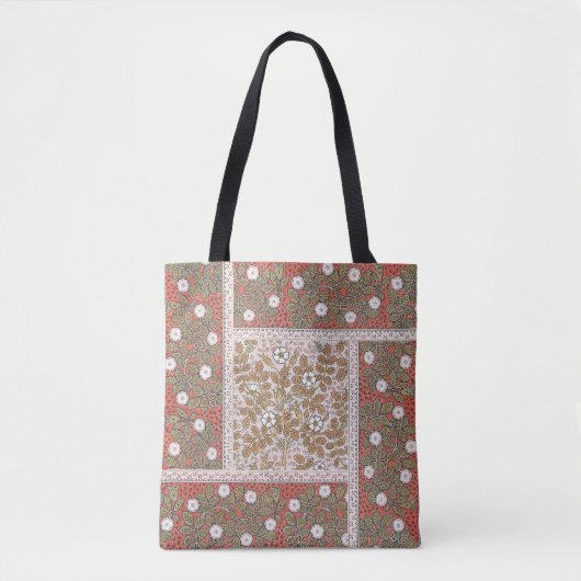 Tote Bag Fleur d'illustration Rose sauvage Vintage (Devant)