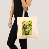 Tote Bag Fleur d'iris florale à l'aquarelle (Devant (produit))