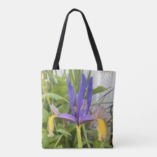 Tote Bag Fleur d'Iris violet extérieur Jardin Nature Photo (Dos)