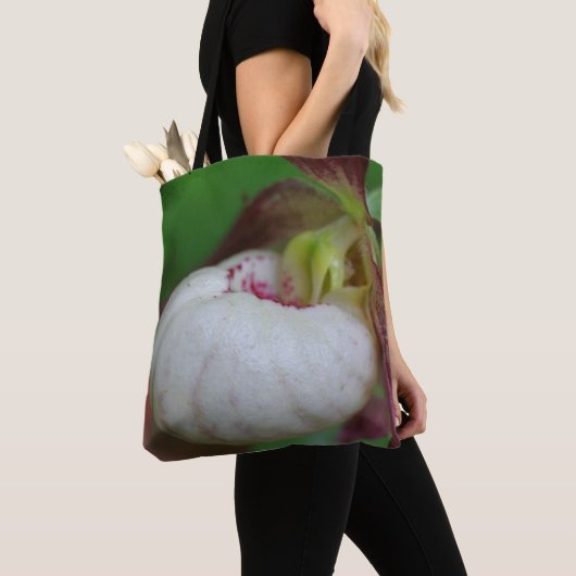 Tote Bag Fleur d'orchidée blanche (De près)
