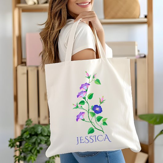 Tote Bag Fleur du mois de naissance de septembre Volubilis 