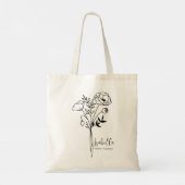 Tote Bag Fleur du mois de naissance personnalisée Boho août (Dos)