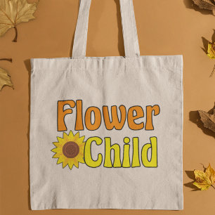 Tote Bag Fleur Enfant mignonne Hippie tournesol les années