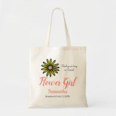 Tote Bag Fleur Fille Nom Corail Fleur Jaune (Devant)