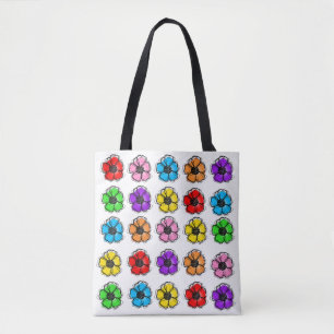 Tote Bag Fleur Floral Doodle Line Art Aquarelle Abstraite