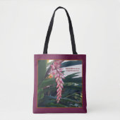 Tote Bag Fleur florale rose tropicale Personnaliser (Devant)