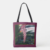 Tote Bag Fleur florale rose tropicale Personnaliser (Dos)