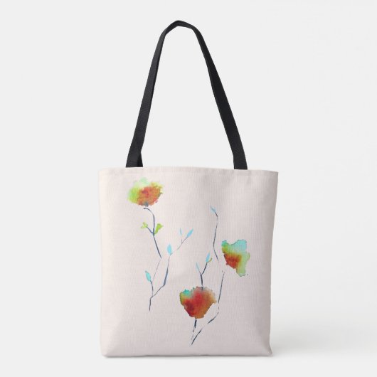 Tote Bag Fleur florale simple moderne Art d'automne (Dos)
