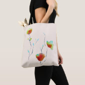 Tote Bag Fleur florale simple moderne Art d'automne (De près)