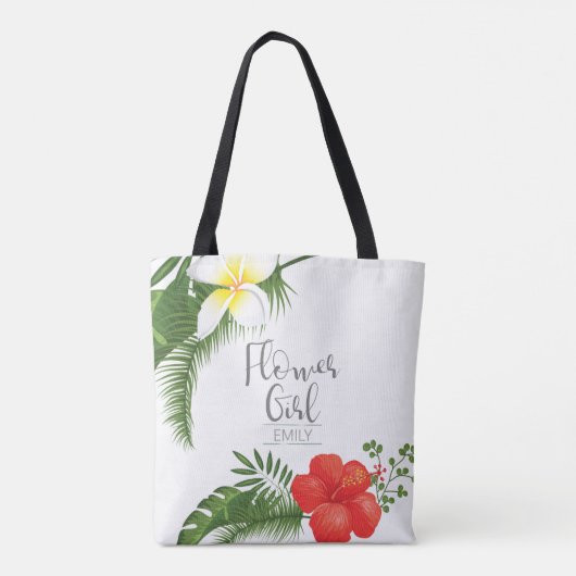 Tote Bag Fleur florale tropicale ID475 (Dos)
