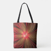 Tote Bag Fleur fractale de fansy rouge (Dos)