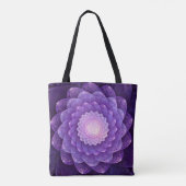Tote Bag Fleur fractale en violet (Dos)