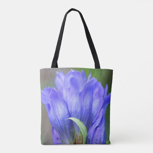 Tote Bag Fleur Gentienne Bleu Pâle En Fleur (Dos)