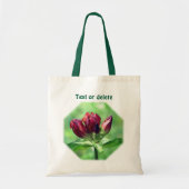 Tote Bag Fleur Gentienne Rouge personnalisée (Devant)