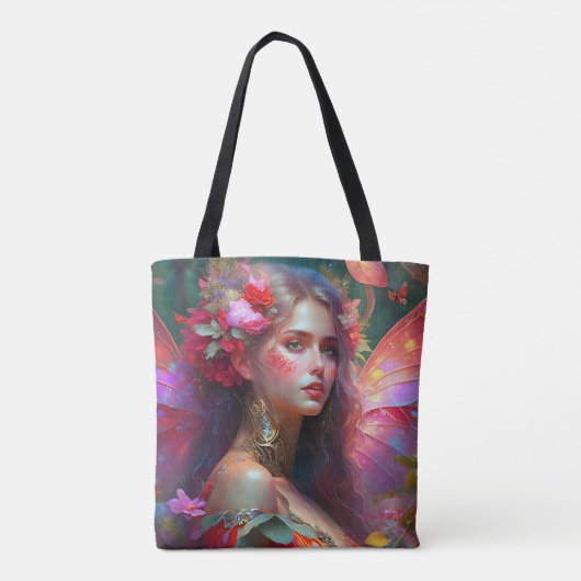 Tote Bag Fleur Imaginaire Jardin Fée (Dos)