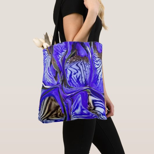 Tote Bag Fleur Iris Violet (De près)