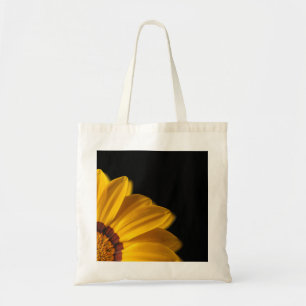Tote Bag Fleur jaune sur arrière - plan noir