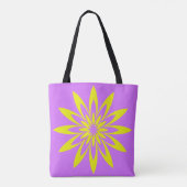 Tote Bag Fleur jaune violette (Dos)