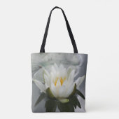 Tote Bag Fleur Lily Lotus en fleurs d'eau blanche (Dos)