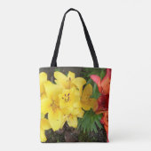 Tote Bag Fleur Lys jaune rouge vert conçu (Dos)