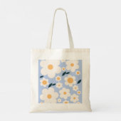 Tote Bag Fleur Marché Copenhague Fleurs Bleu Bleu Blanc Flo (Dos)