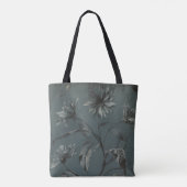 Tote Bag Fleur marguerite victorienne gris élégant illustra (Dos)