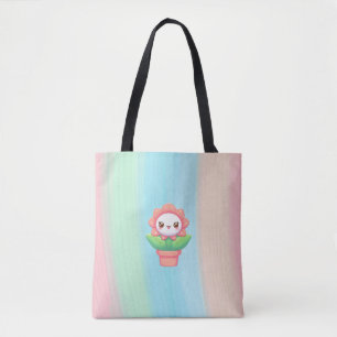 Tote Bag Fleur mignonne, capricieuse en pot
