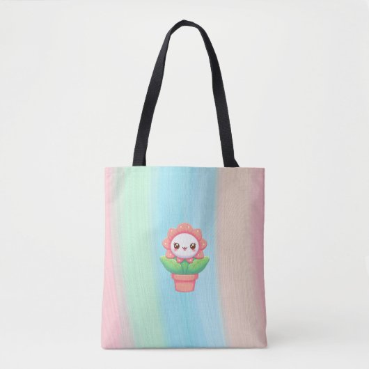 Tote Bag Fleur mignonne, capricieuse en pot (Devant)