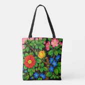 Tote Bag Fleur noir élégant (Dos)