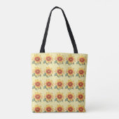 Tote Bag Fleur orange (Dos)
