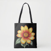 Tote Bag Fleur orange (Devant)