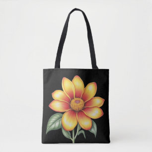 Tote Bag Fleur orange