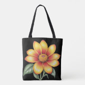 Tote Bag Fleur orange (Dos)