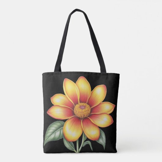 Tote Bag Fleur orange (Dos)