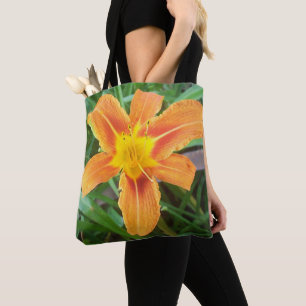 Tote Bag Fleur orange