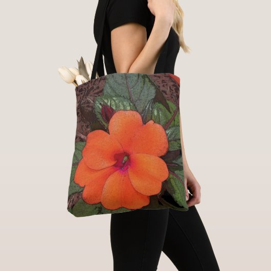 Tote Bag Fleur orange de près (De près)