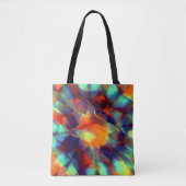 Tote Bag Fleur orange intense en texture polie numérique (Devant)