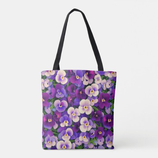 Tote Bag Fleur Pansy Violet (Dos)
