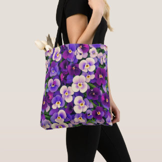 Tote Bag Fleur Pansy Violet