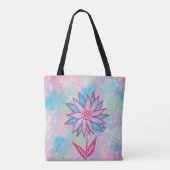 Tote Bag Fleur Pastel à main mignonne (Dos)
