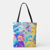 Tote Bag Fleur pastel abstrait moderne (Dos)